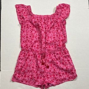 Vineyard Vines Tile Otomi Off-The-Shoulder Romper